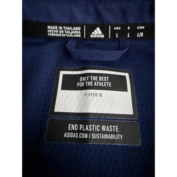 Nashville Predators Adidas Short Sleeve Polo Shirt Blue NHL Logo Large JBHS - Picture 10 of 11